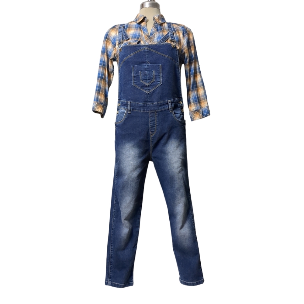 CORAL  Blue Denim Overalls Dark Wash size 34
